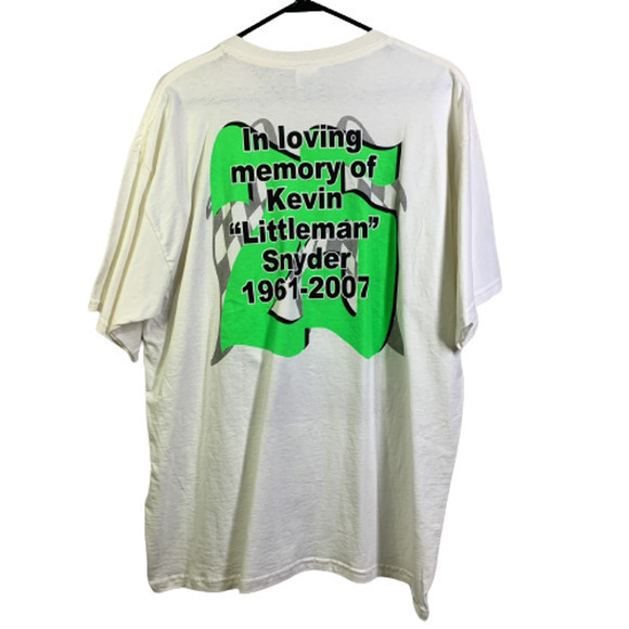 GILDAN White Kevin Snyder In Loving Memory Racecar Graphic T-Shirt - Picture 4 of 5
